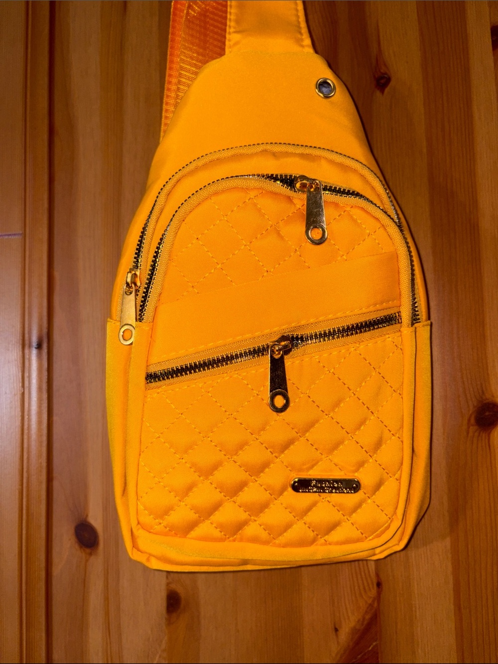 Quilted Yellow Crossbody Bag